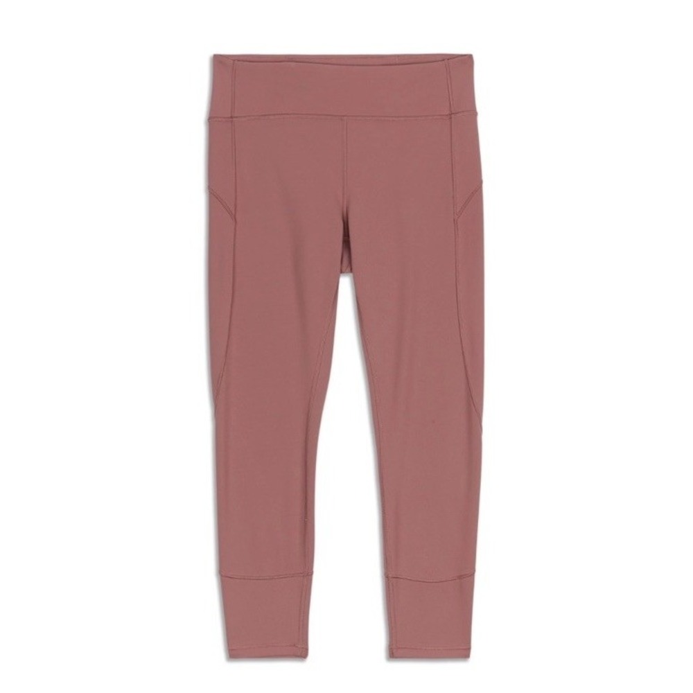Lululemon Womens In Movement Legging Size 14 Mauve Pink‎ Spanish Oak